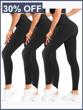 High Waisted Yoga Leggings Ultra Soft Stretch Slim Fit Tummy Control